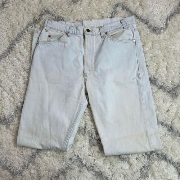 Levi's Light Gray Denim Jeans vintage orange label - Picture 3 of 9